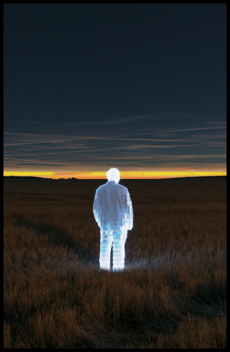 Glowing Man in Field